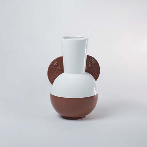 Troy Brown Ceramic Flower Vase Small