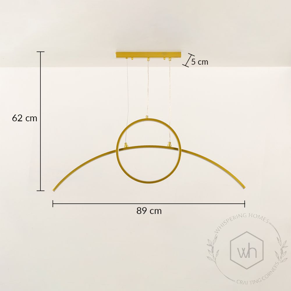 Ringlet Island Linear Light Gold Dimensions