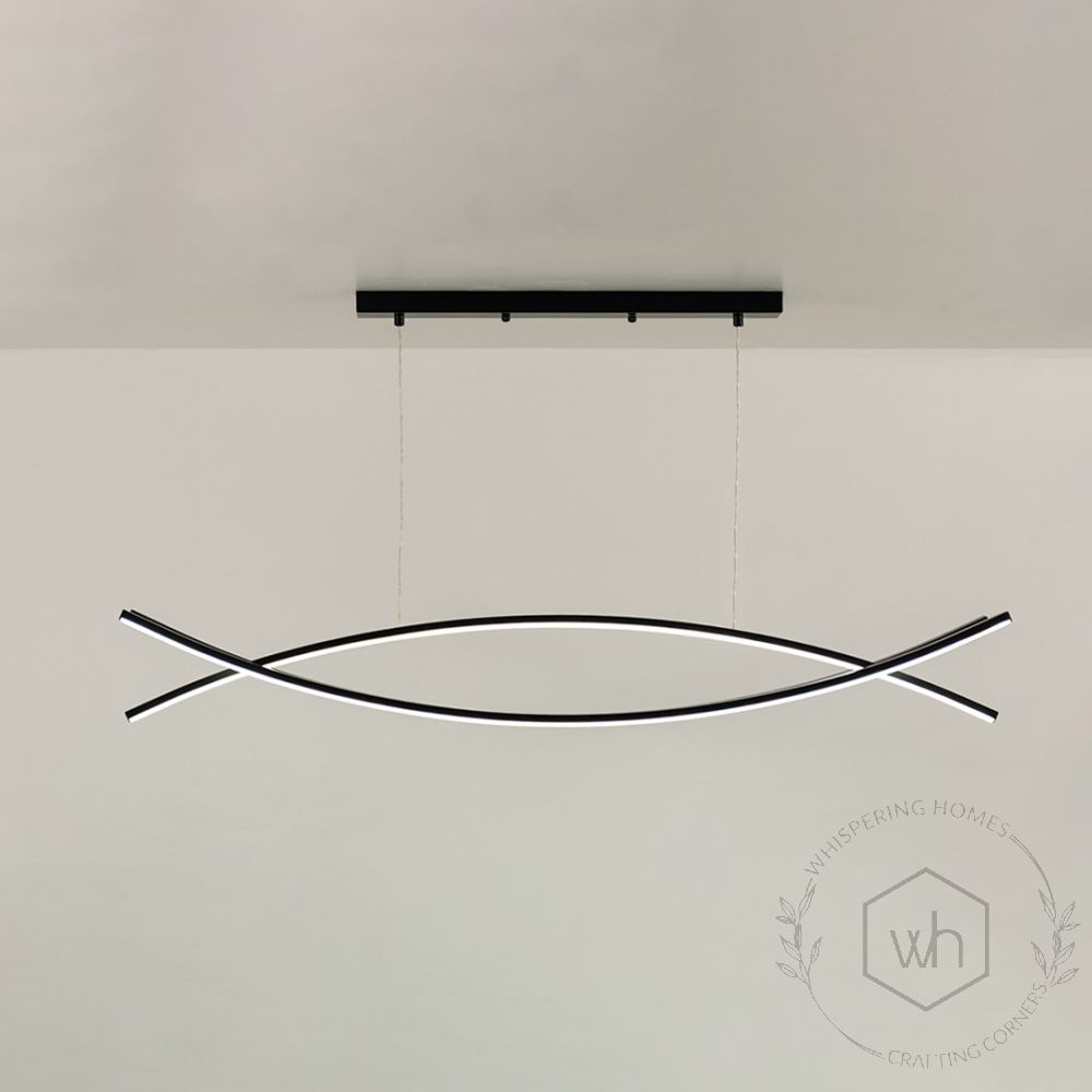 Dual Curve Linear Light Light On White Background