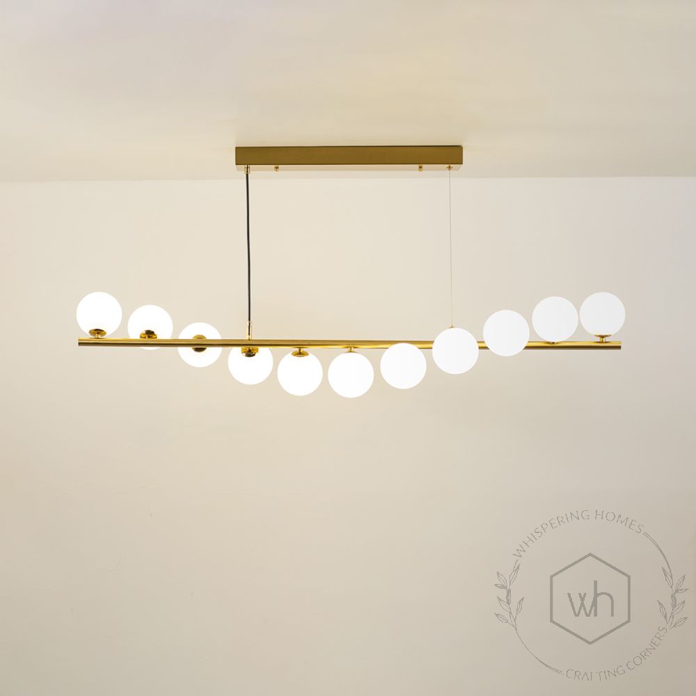 Ariella 11 Light Chandelier Gold Light On White Background