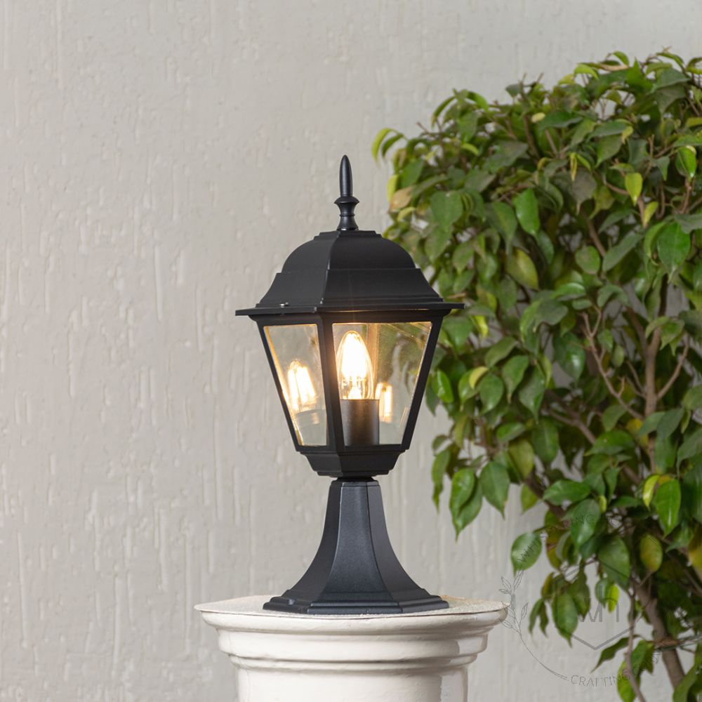 Mid- Century Outdoor Gate Light - Small Light On White Background