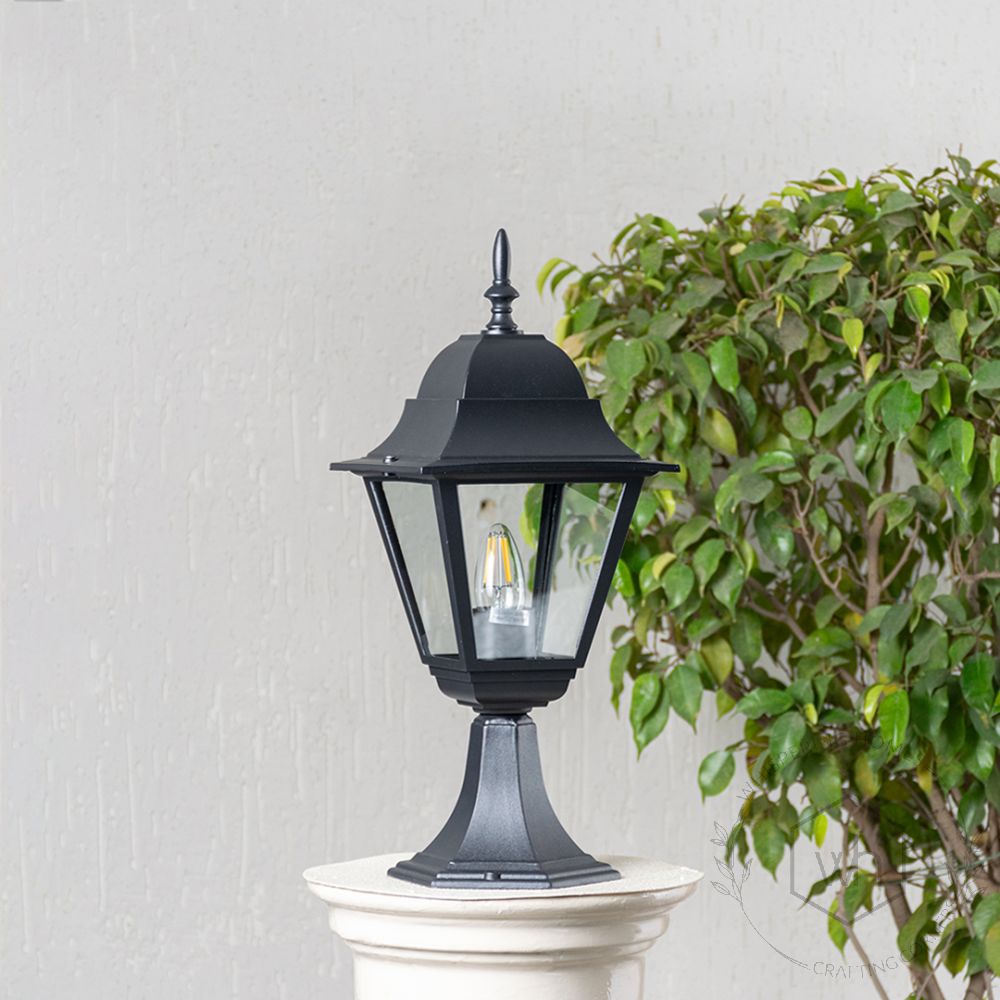 Mid-Century Outdoor Gate Light - Large Light Off White Background