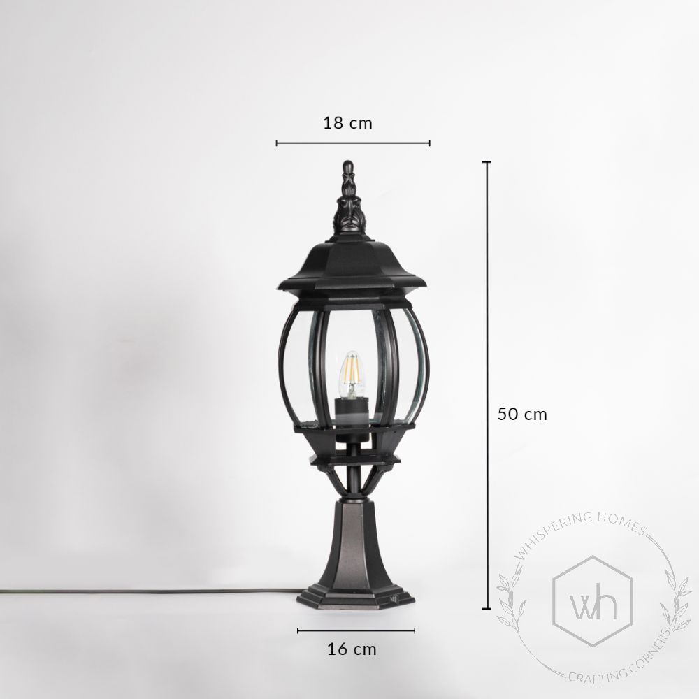 Pumpkin Outdoor Column Light - Small Dimensions