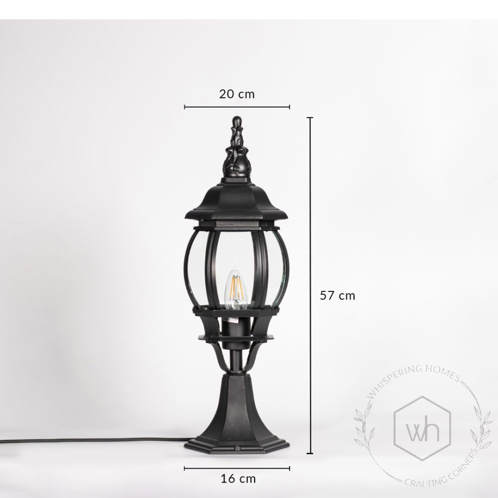 Pumpkin Outdoor Column Light - Large Dimensions