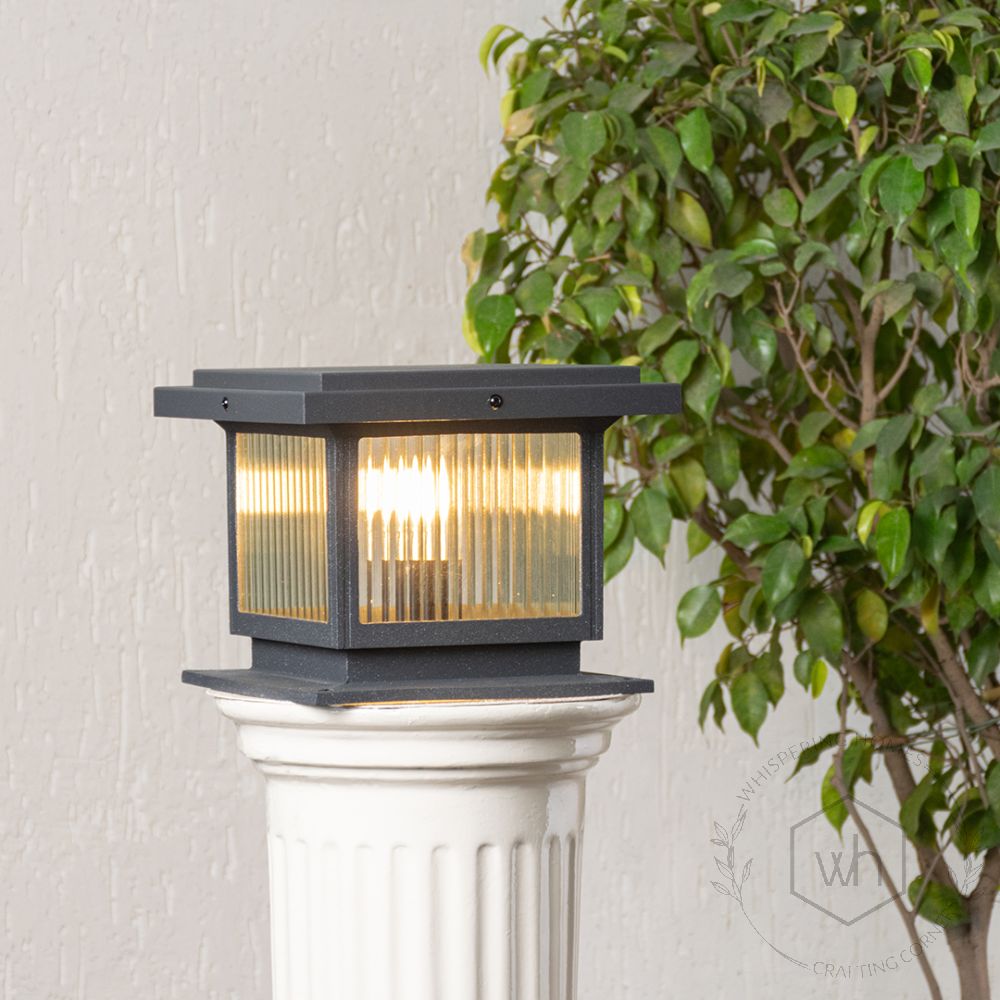 Box Outdoor Gate Deck Light Light On White Background