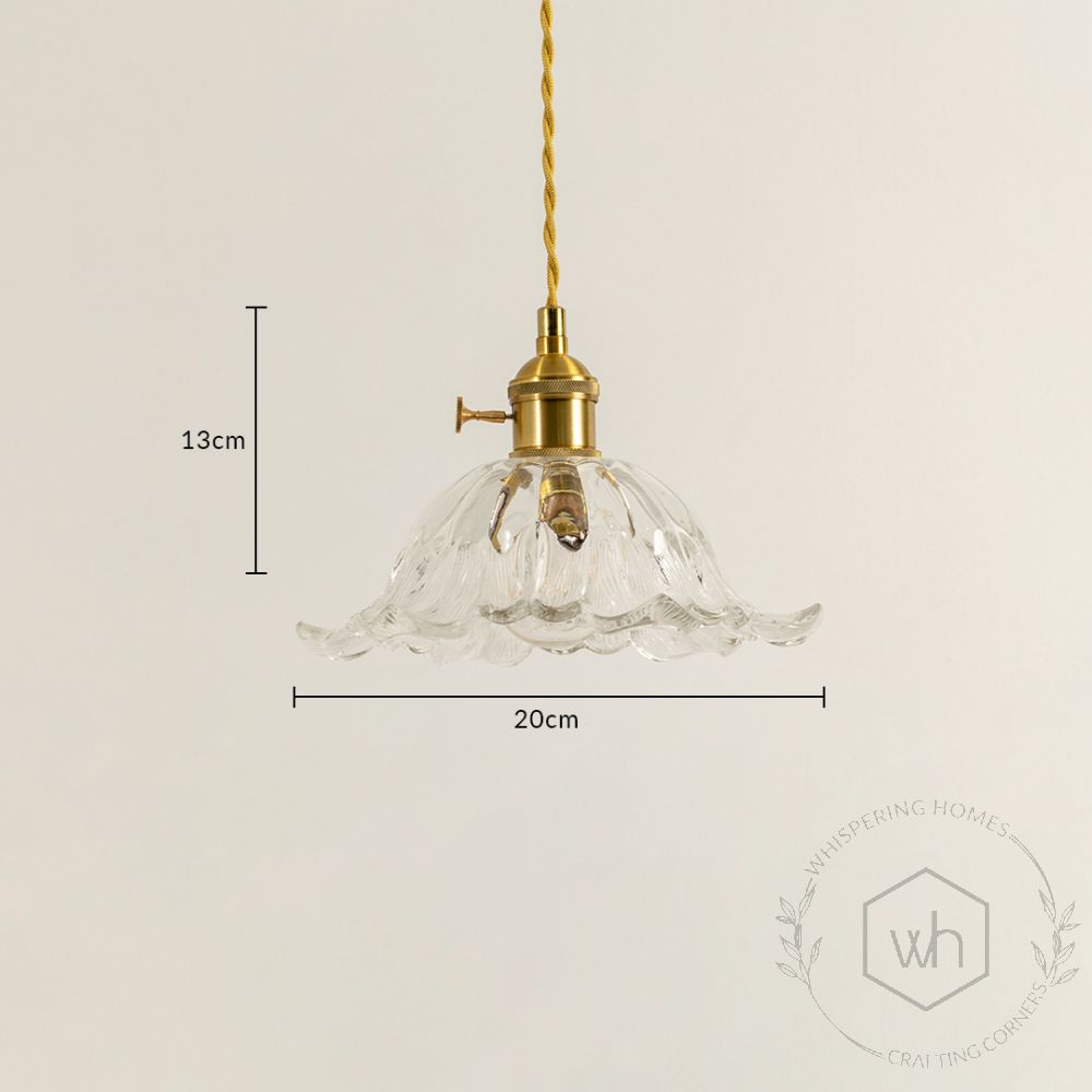 Latica Glass Hanging Light Dimensions