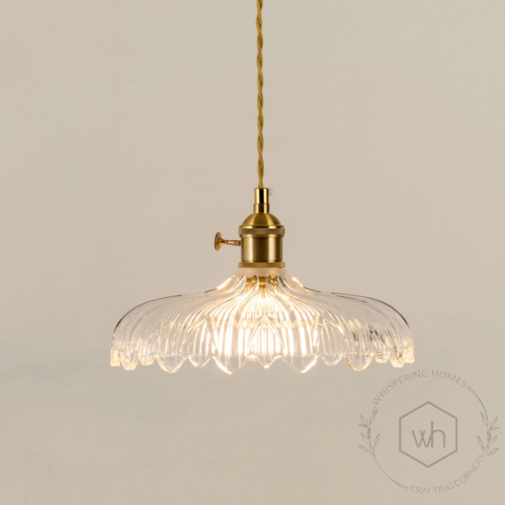 Nordic Retro Loft Pendant Light Light On White Background