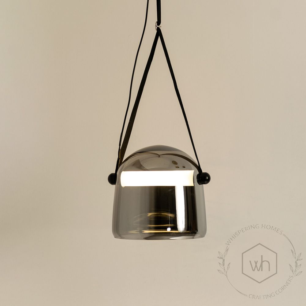 Mona Pendant Light Smoky Light On White Background