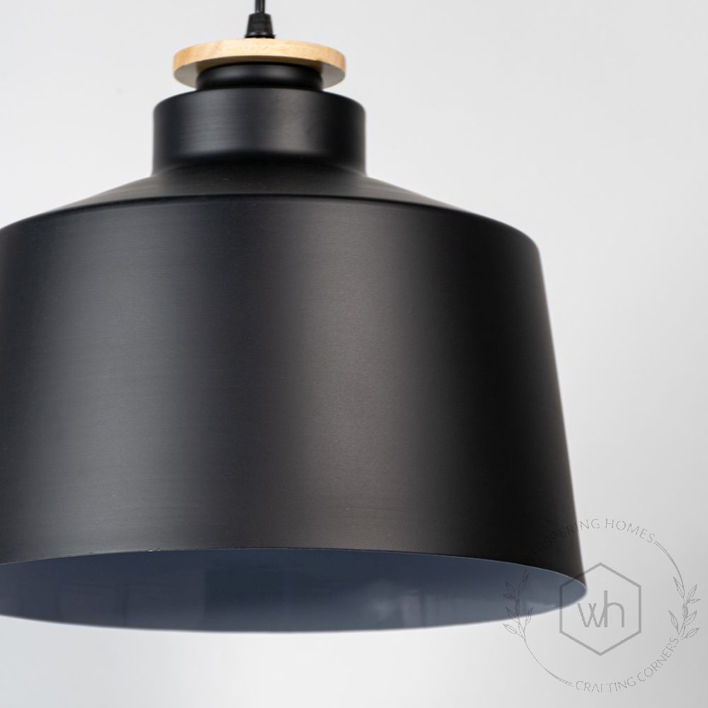 Modern Hanging Lamp - Black Closeup