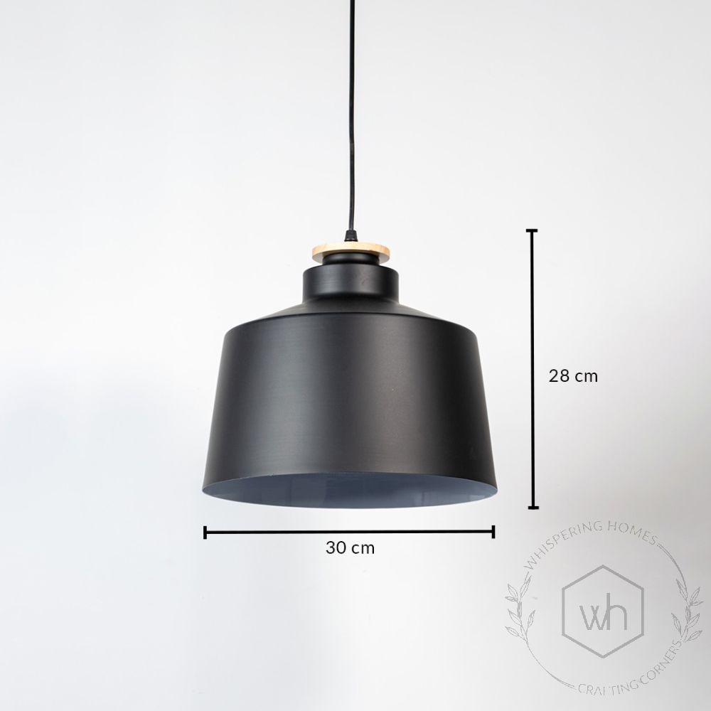 Modern Hanging Lamp - Black Dimensions