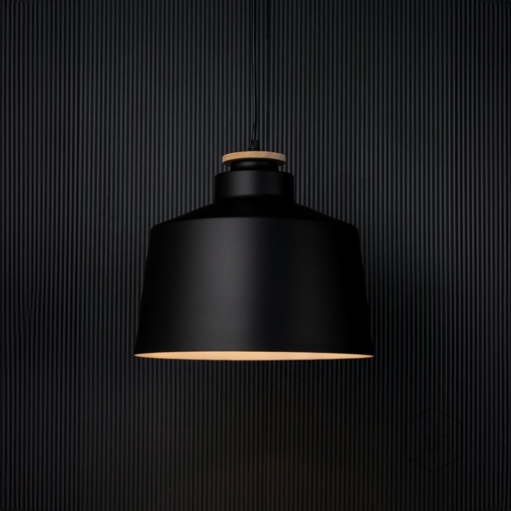 Modern Hanging Lamp - Black Light On Black Background