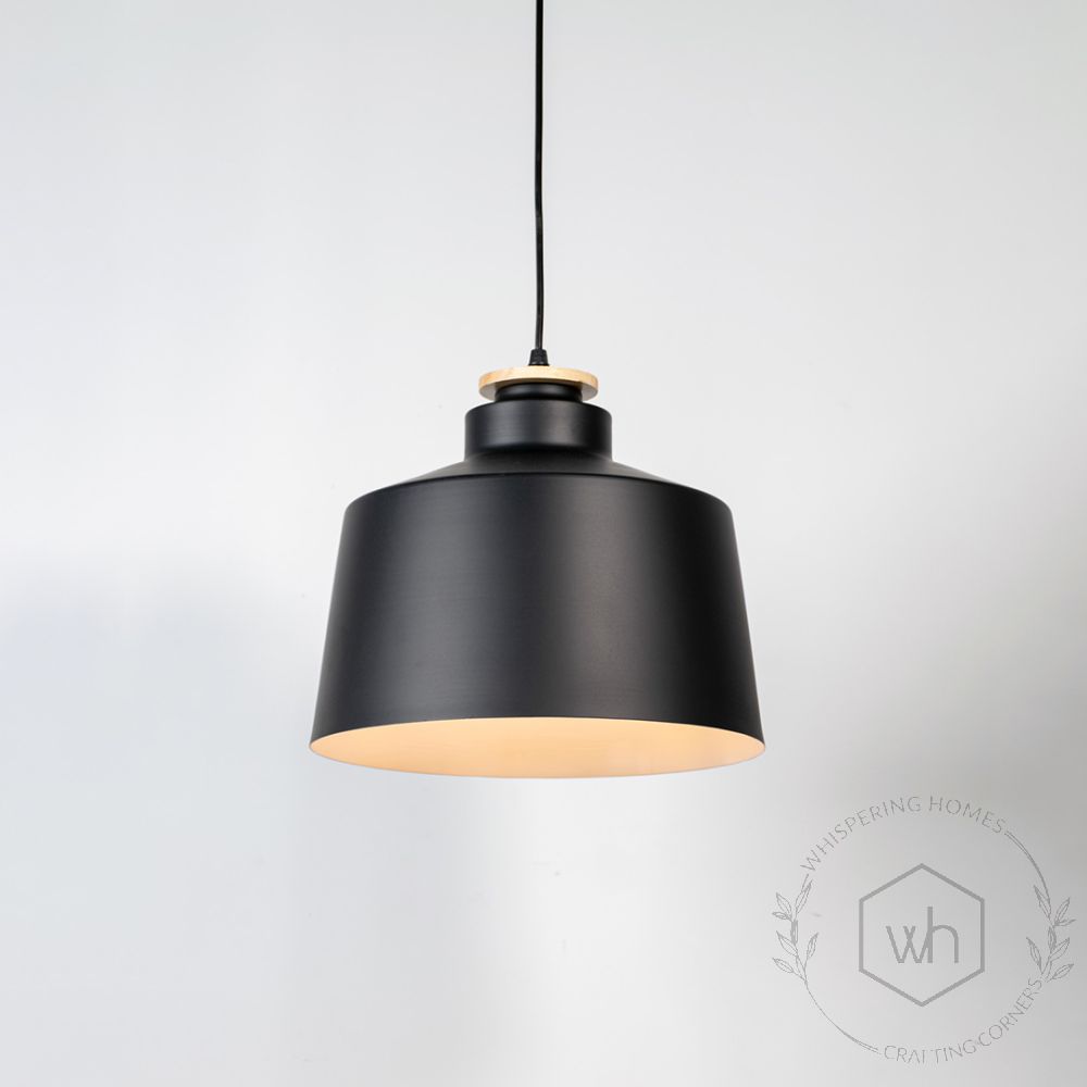 Modern Hanging Lamp - Black Light On White Background