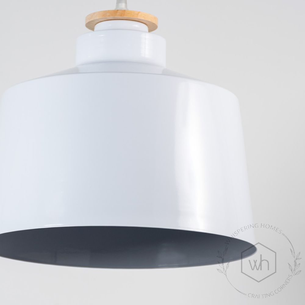 Modern Hanging Lamp - White Closeup