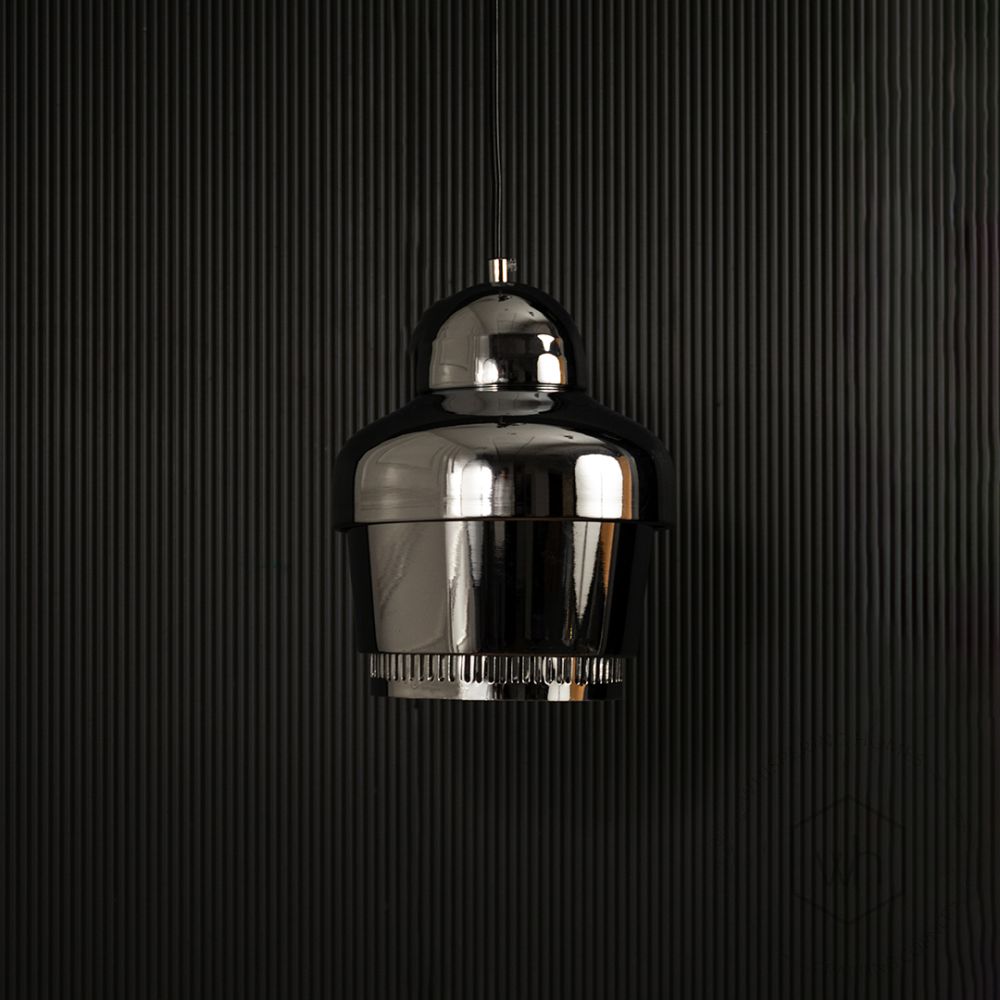 Rodan Pendant Light - Silver Light off black background