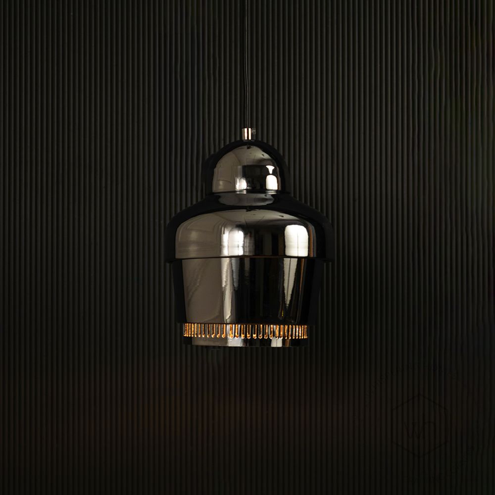 Rodan Pendant Light - Silver Light on black background