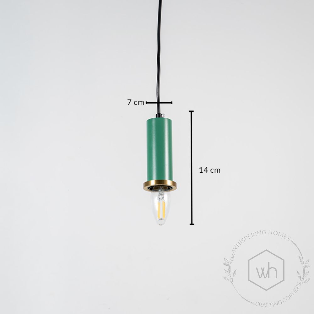 Long Chic Pendant Light - Green Dimensions