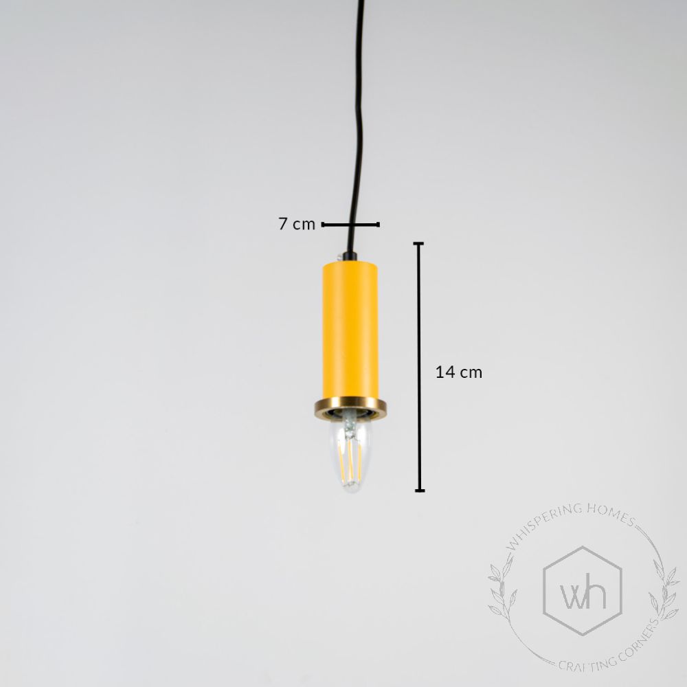 Long Chic Pendant Light - Yellow Dimensions