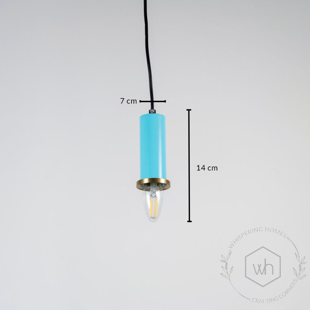 Long Chic Pendant Light - Blue Dimensions