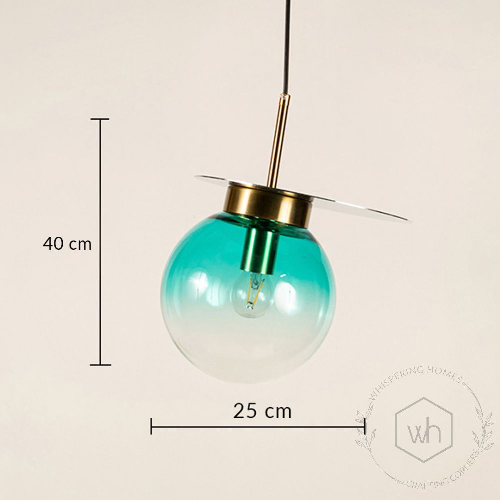 Visconte Glass Hanging Light - Blue Dimension