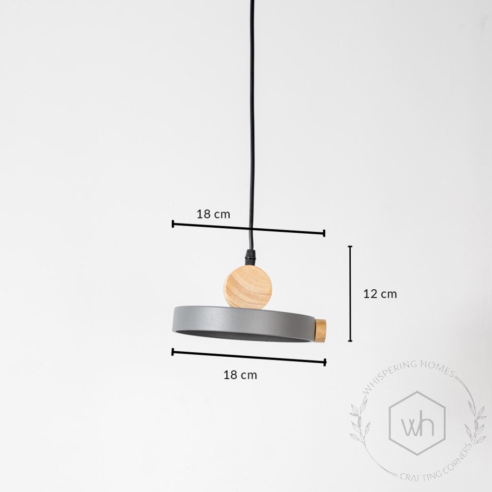 Circle Pendant Nordic Light - Black Dimensions