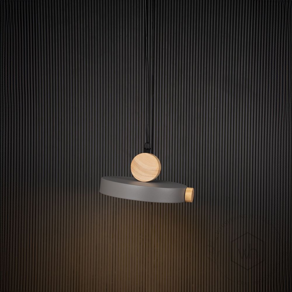 Circle Pendant Nordic Light - Black Light On Black Background