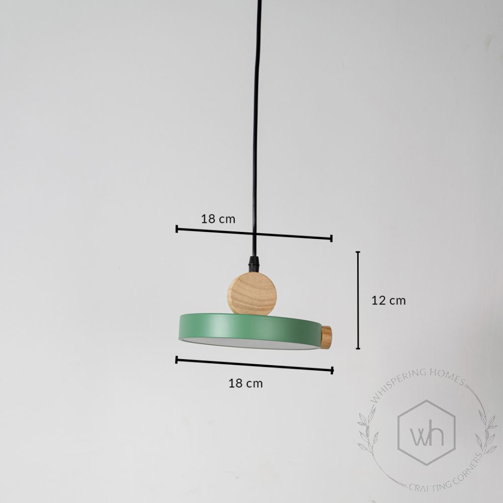 Circle Pendant Nordic Light - Green Dimensions