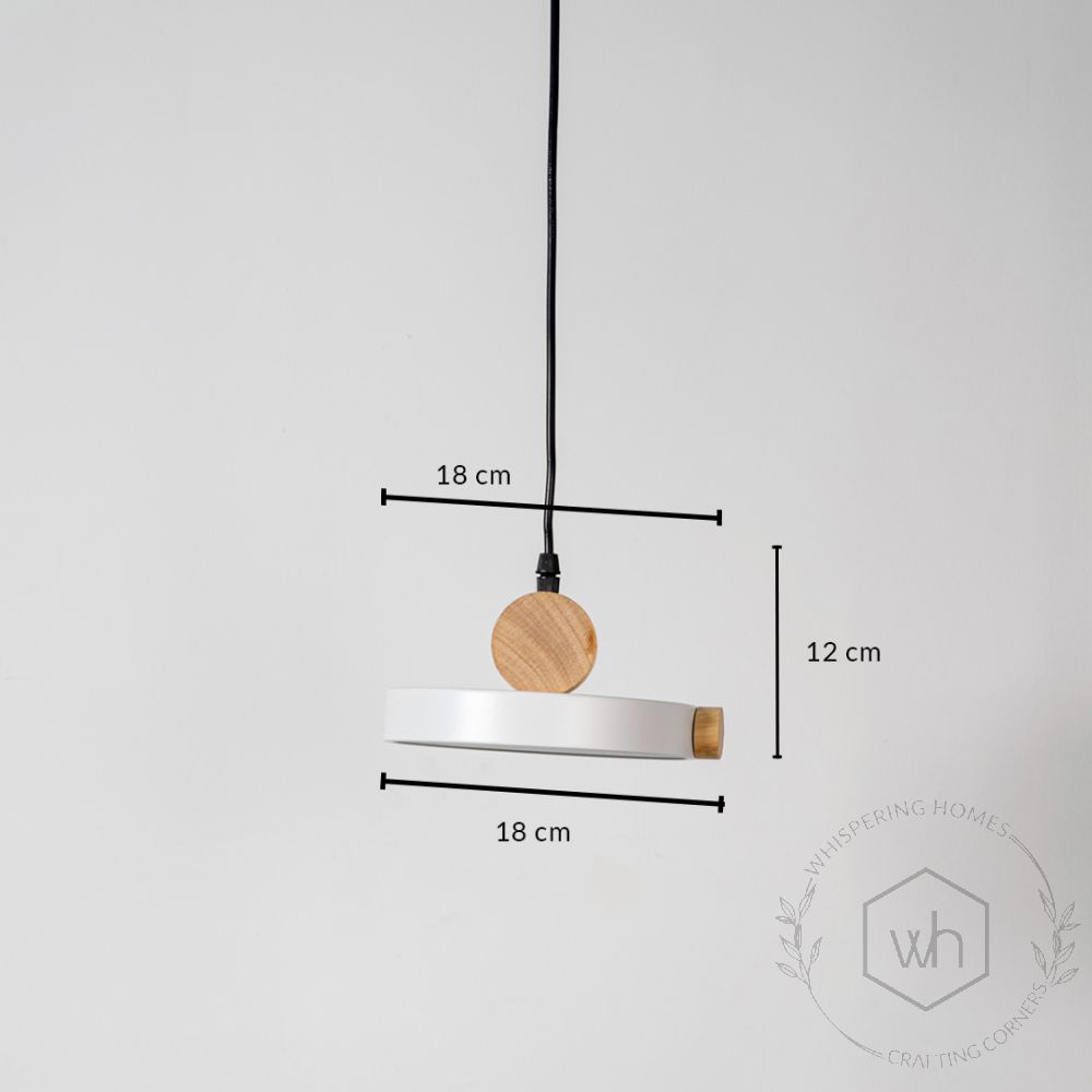 Circle Pendant Nordic Light - White Dimensions