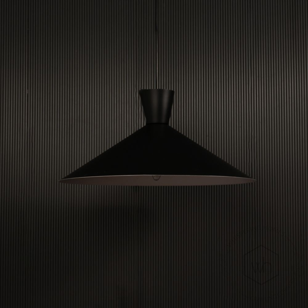 Martinelli Cono Pendant Light - Black Light off black background