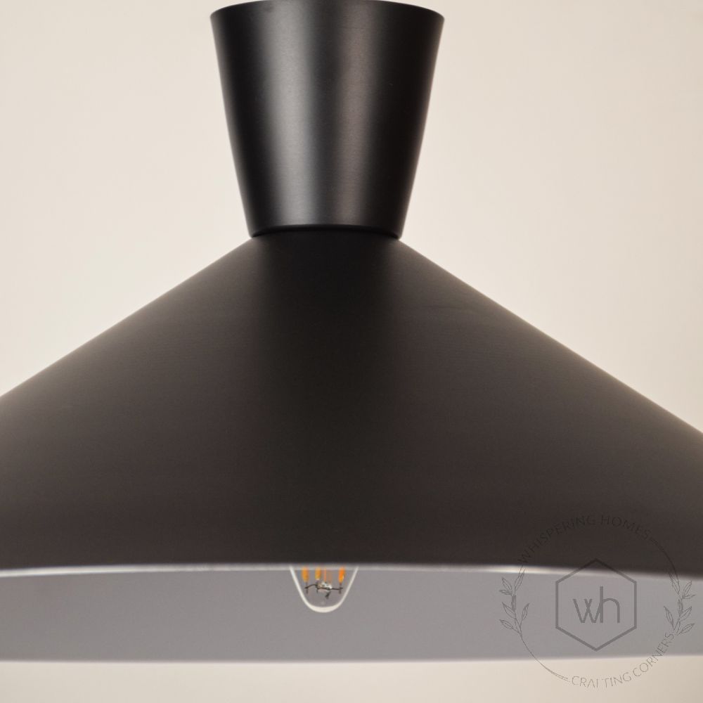 Martinelli Cono Pendant Light - Black closeup