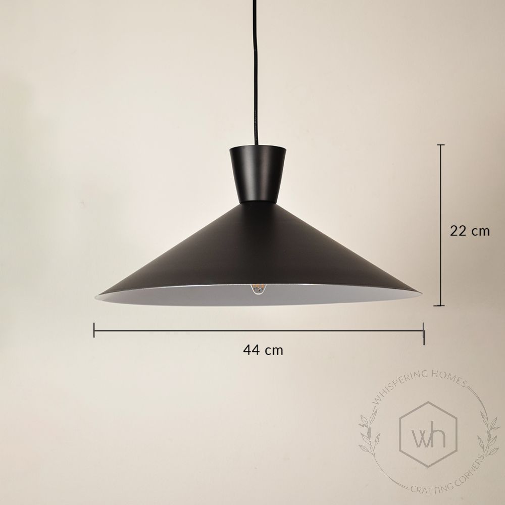 Martinelli Cono Pendant Light - Black Dimension