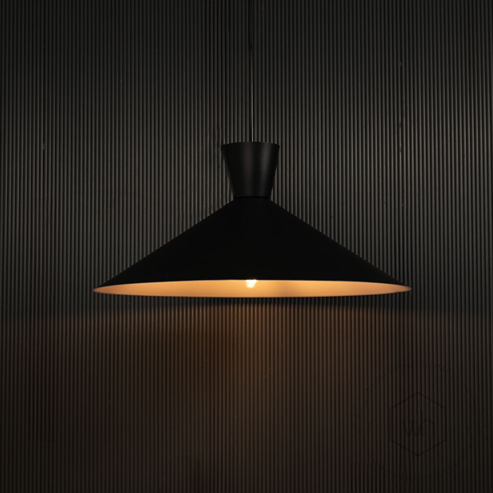 Martinelli Cono Pendant Light - Black Light on black background