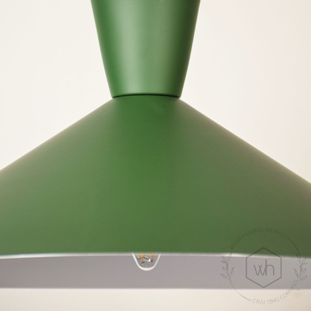 Martinelli Cono Pendant Light - Green closeup