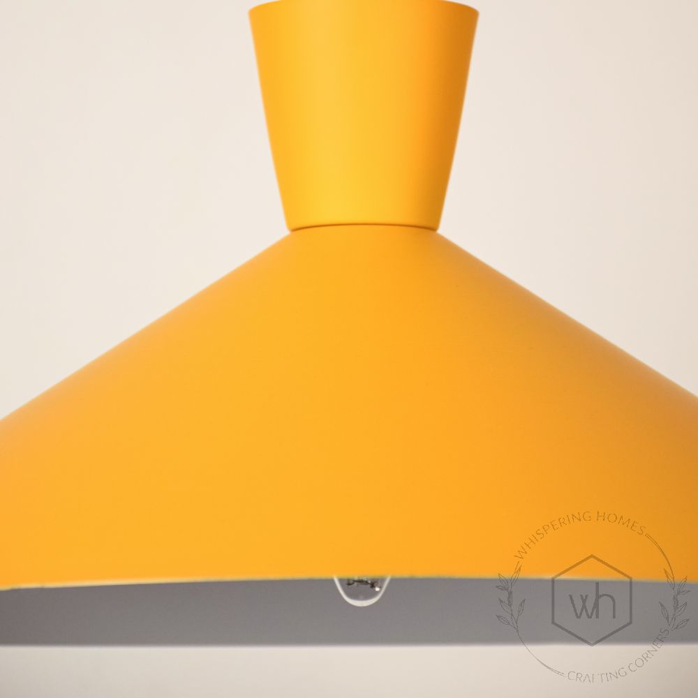 Martinelli Cono Pendant Light - Yellow closeup