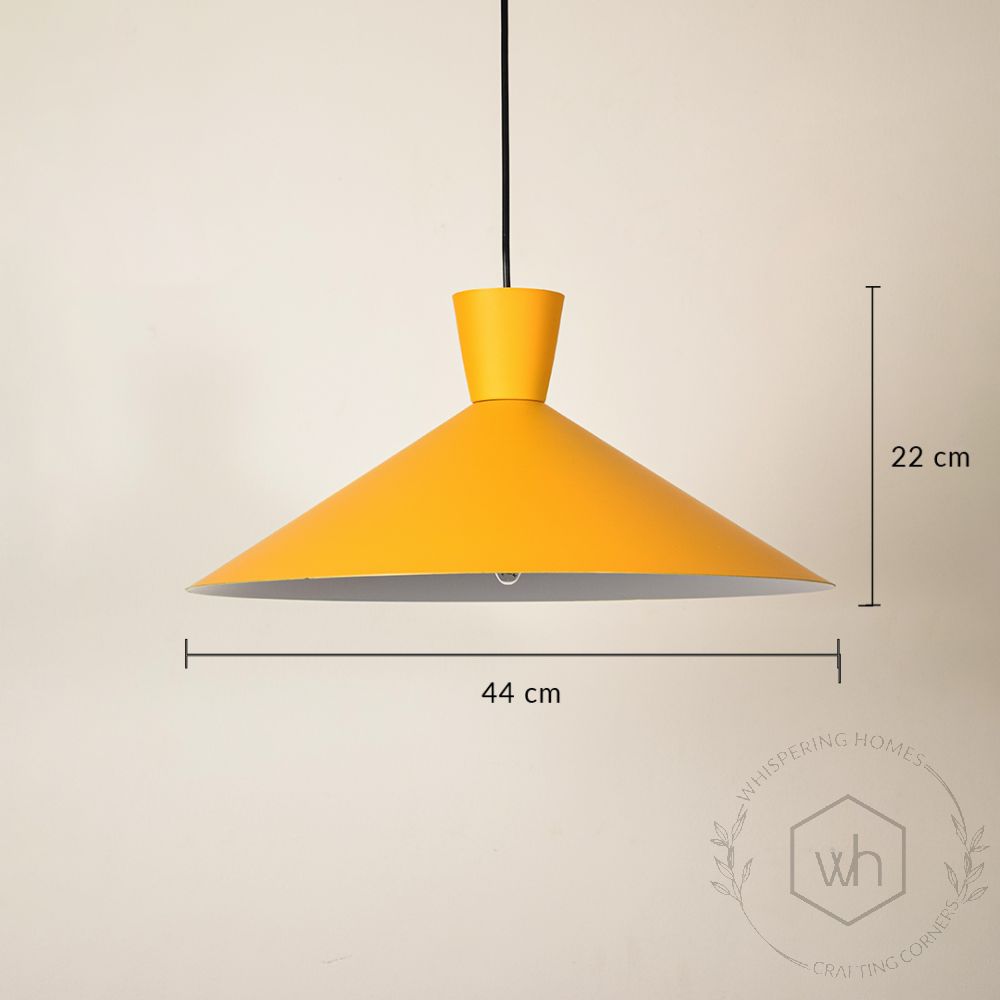 Martinelli Cono Pendant Light - Yellow Dimension