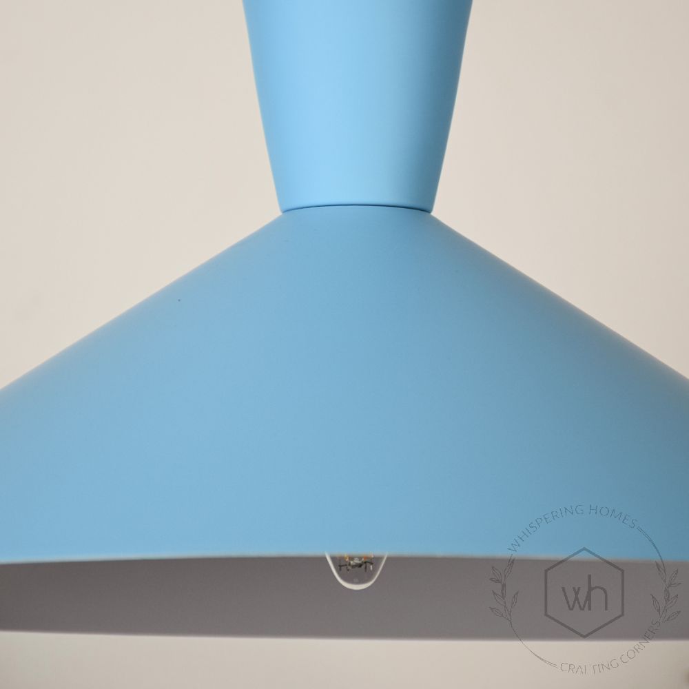 Martinelli Cono Pendant Light - Blue closeup