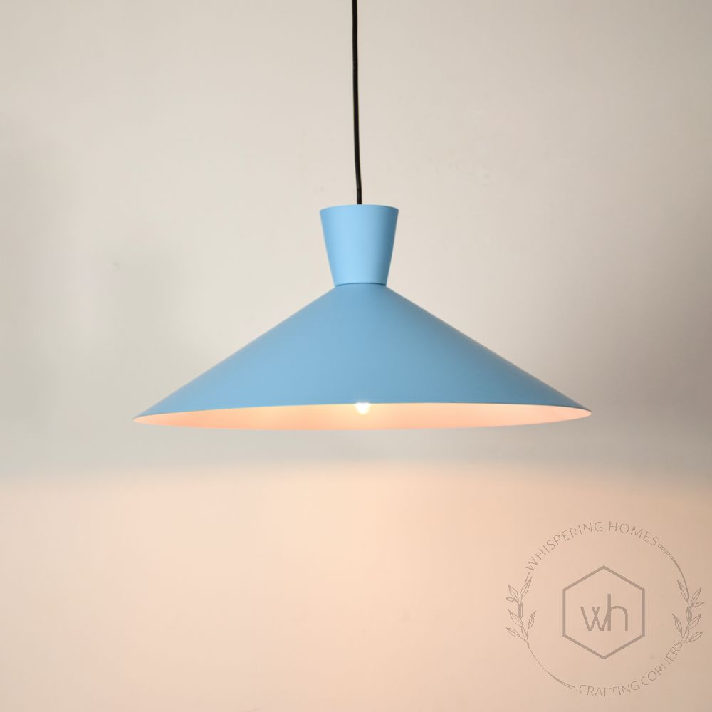 Martinelli Cono Pendant Light - BlueLight On White Background