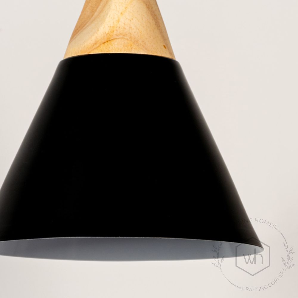 Cone Pendant Light - Black Closeup