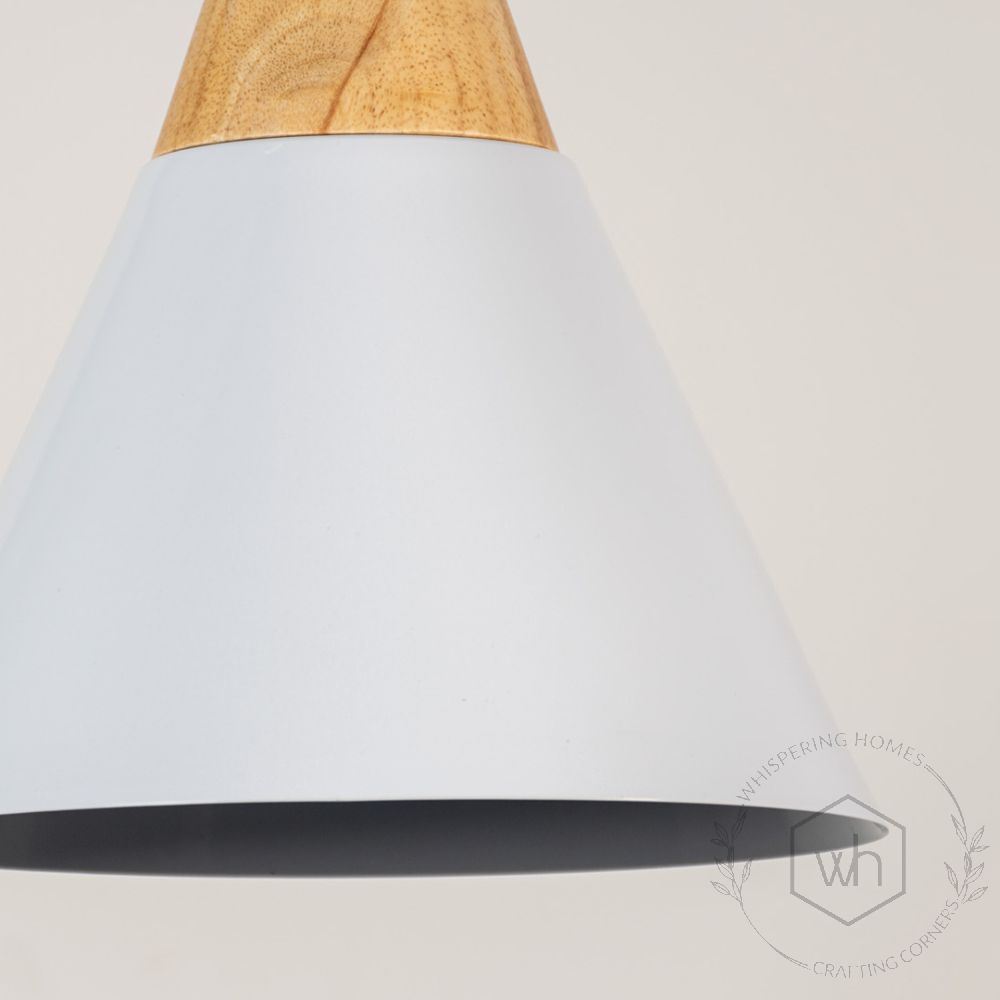 Cone Pendant Light - White Closeup