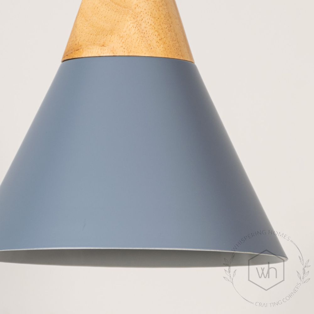 Cone Pendant Light - Grey Closeup