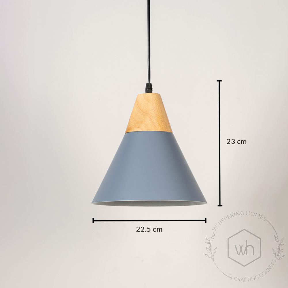 Cone Pendant Light - Grey Dimensions