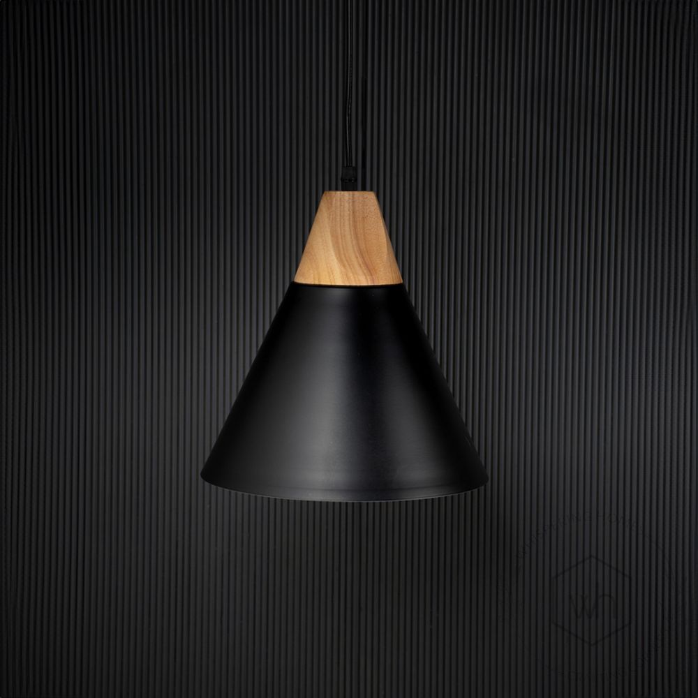 Empire Pendant Light - Black Light Off Black Background