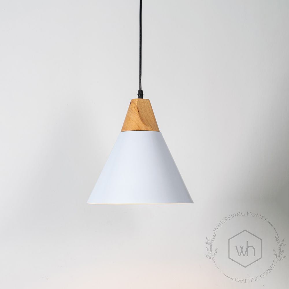 Empire Pendant Light - White Light On White Background