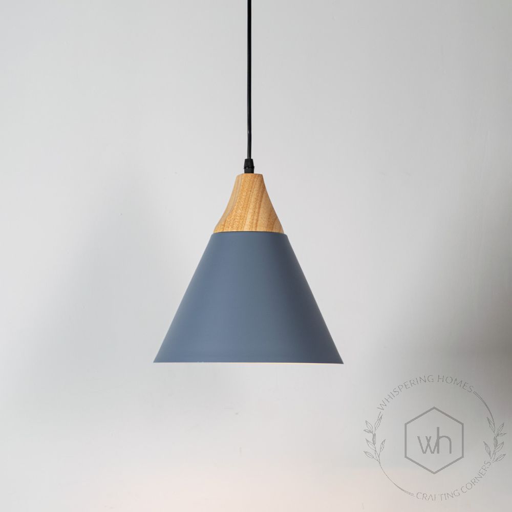 Empire Pendant Light - Grey Light On White Background