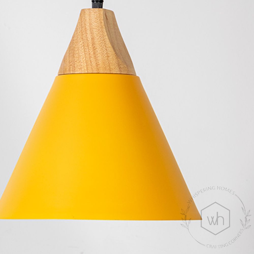 Empire Pendant Light - Yellow Closeup