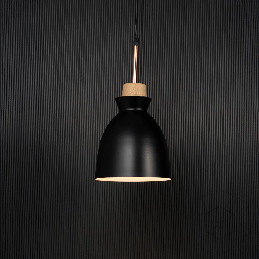 Horn Pendant Light - Black Light On Black Background