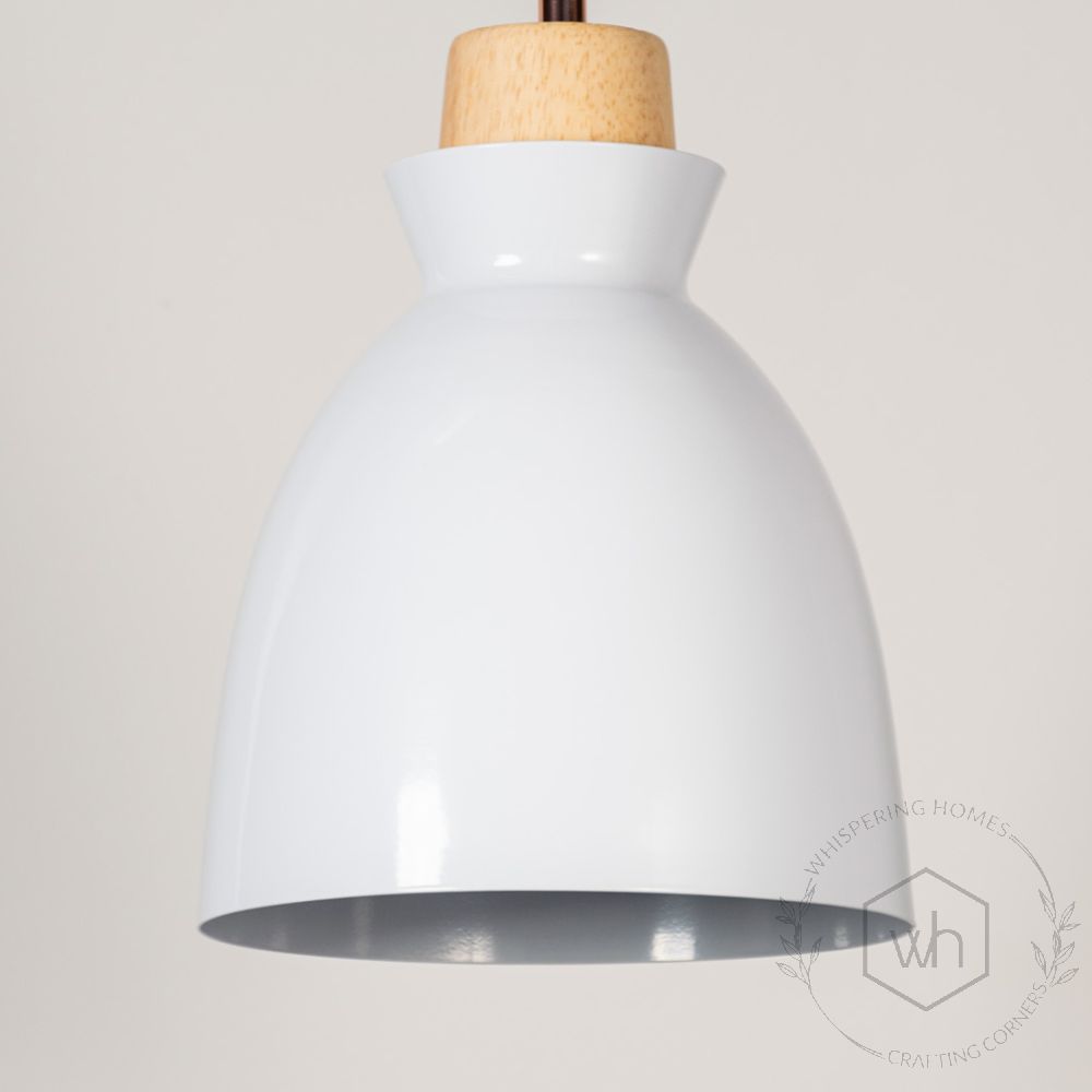 Horn Pendant Light- White Closeup