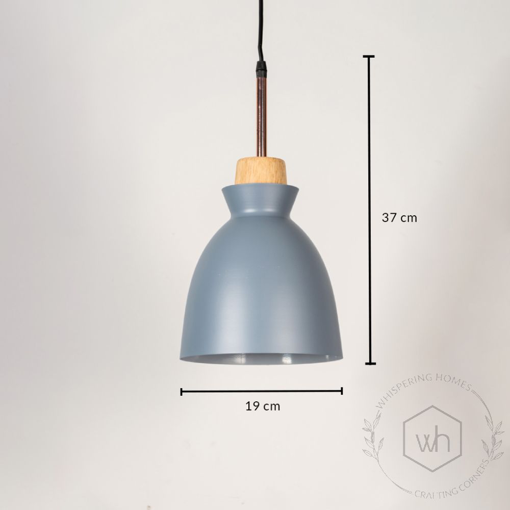 Horn Pendant Light- Grey Dimensions