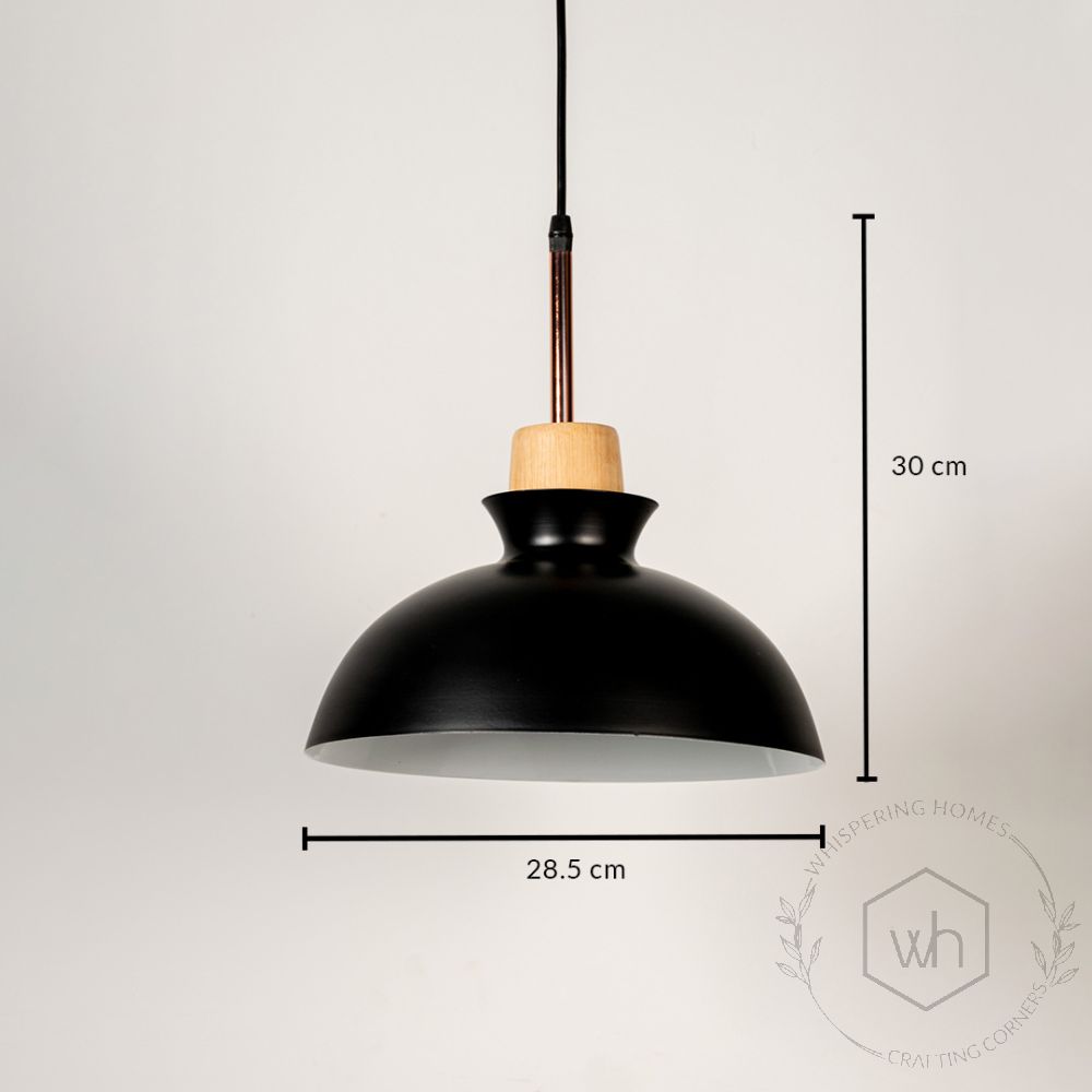 Dome Pendant Lamp - Black Dimensions