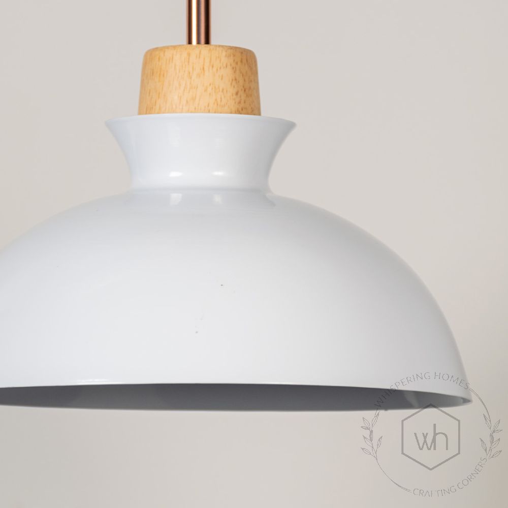 Dome Pendant Lamp - White Closeup