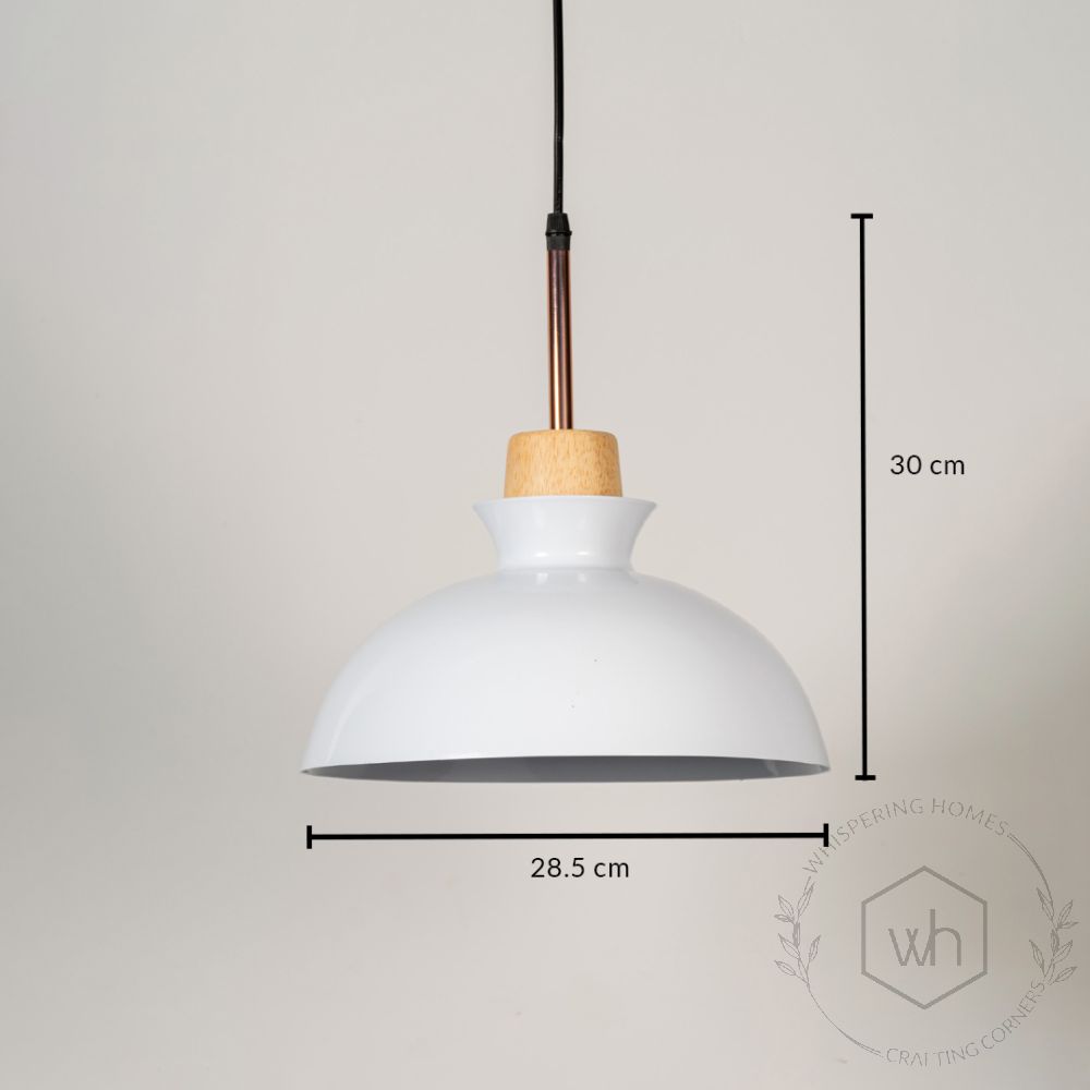 Dome Pendant Lamp - White Dimensions